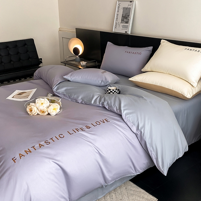 91家纺网 家纺一手货源 找家纺 澳梵家居 2024新款60s全棉刺绣四件套--罗曼克系列 罗曼克-浪漫紫