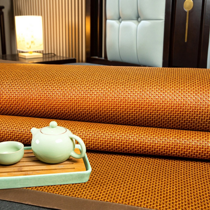 91家纺网 家纺一手货源 找家纺 （总）青雅席业 2025新款全包双面直角步步高藤席