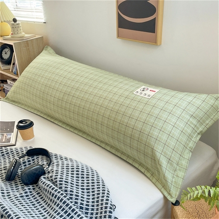 91家纺网 家纺一手货源 找家纺 （总）梦舒羽 2025新款水洗棉麻双人枕套情侣枕芯套加厚枕头套 