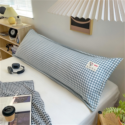 91家纺网 家纺一手货源 找家纺 （总）梦舒羽 2025新款水洗棉麻双人枕套情侣枕芯套加厚枕头套 