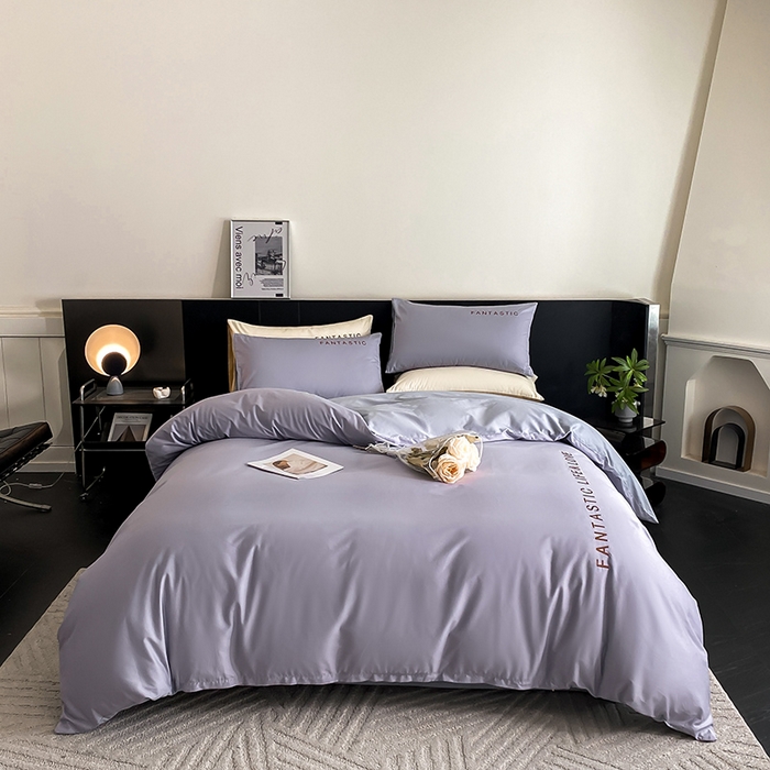 91家纺网 家纺一手货源 找家纺 澳梵家居 2024新款60s全棉刺绣四件套--罗曼克系列 罗曼克-浪漫紫