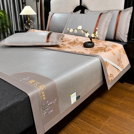 91家纺网 家纺一手货源 找家纺 （总）小牛席业-2024新款薰衣草冰藤席系列（冰藤席面）凉席藤席冰藤席冰丝席竹席乳胶席乳胶凉席凉感豆豆席