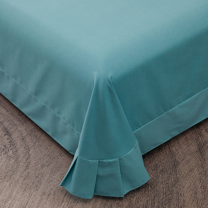 91家纺网 家纺一手货源 找家纺 润淳家居 2026新款全棉磨毛刺绣四件套 卡密拉玫瑰花 迷雾绿