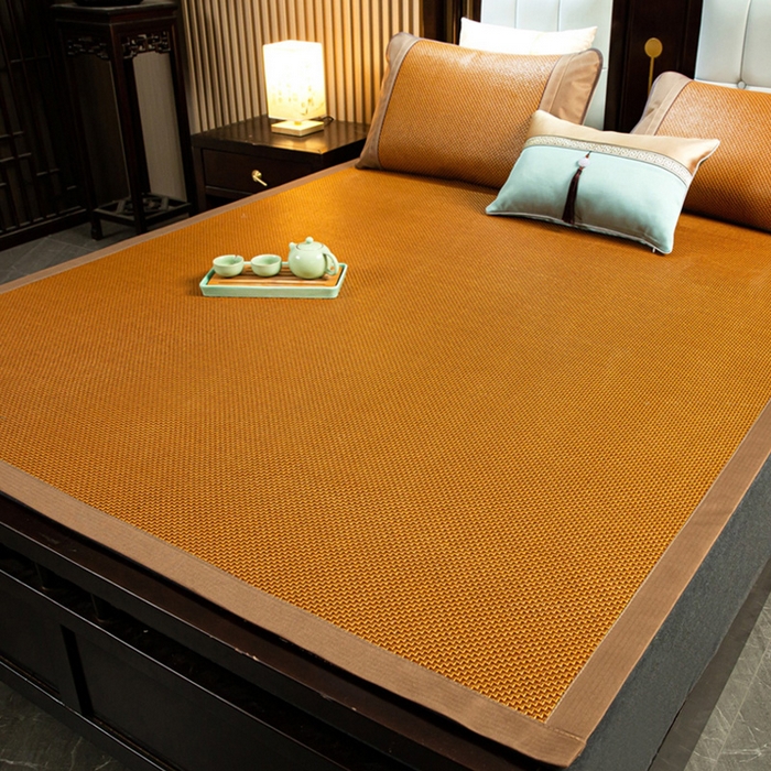 91家纺网 家纺一手货源 找家纺 （总）青雅席业 2025新款全包双面直角步步高藤席