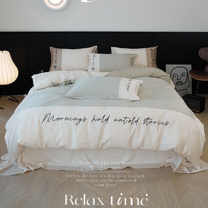 2024春夏新款天丝棉四件套--江南系列（英文版） 江南-青玉