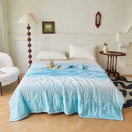 91家纺网 家纺一手货源 找家纺 （总）鑫顺欣 2025新款A类凉感冰丝豆豆印花夏被夏凉被空调被被子被芯直播