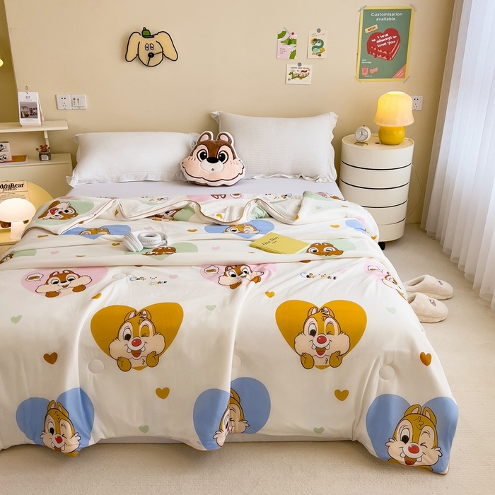 91家纺网 家纺一手货源 找家纺 米菲 2024新款A类凉感丝印花夏被夏凉被被芯 迪士尼-蒂蒂大