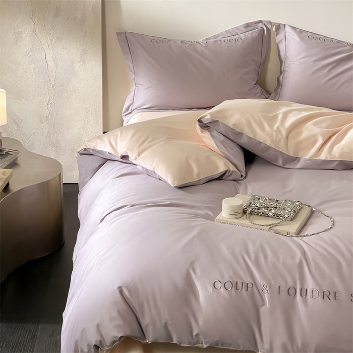 91家纺网 家纺一手货源 找家纺 荣轩家居 2024新款全棉字母一字绣古里系列四件套 古里-可芮朵