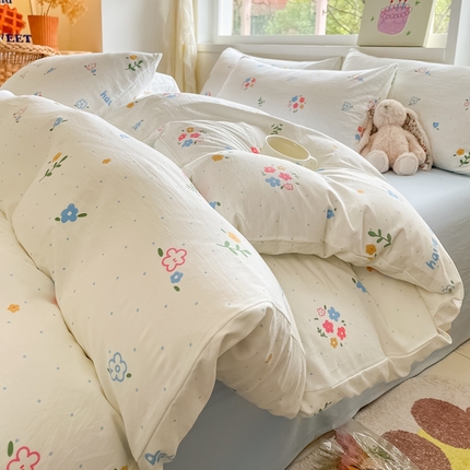 91家纺网 家纺一手货源 找家纺 （总）花伞家居 2025新款水洗棉印花四件套