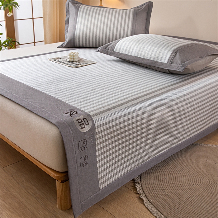 91家纺网 家纺一手货源 找家纺 （总）启程 2024新款600D数码印花凉感冰藤席系列