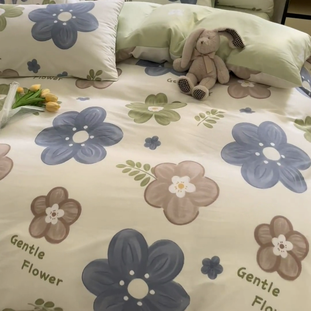 91家纺网 家纺一手货源 找家纺 红馆 2025年全棉12868印花系列四件套梦境