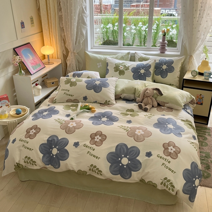 91家纺网 家纺一手货源 找家纺 红馆 2025年全棉12868印花系列四件套梦境