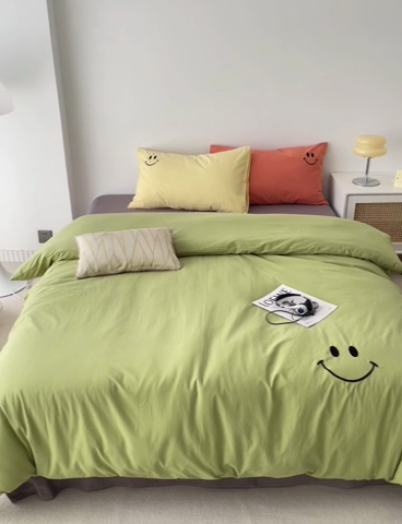 91家纺网 家纺一手货源 找家纺 （总）梦家居 2024新款全棉水洗棉刺绣混搭四件套