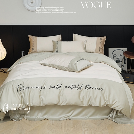 2024春夏新款天丝棉四件套--江南系列（英文版） 江南-汉白玉