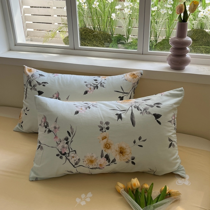 91家纺网 家纺一手货源 找家纺 红馆 2025年全棉12868印花系列四件套玉颜