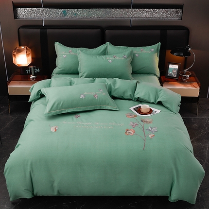 91家纺网 家纺一手货源 找家纺 （总）润淳家居 2025新款全棉磨毛刺绣四件套