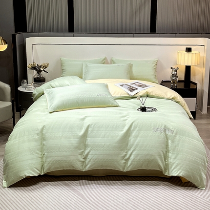 91家纺网 家纺一手货源 找家纺 （总）全棉华夫格提花四件套纯棉刺绣床上用品