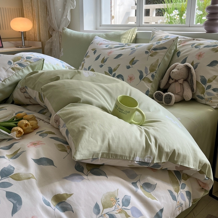 91家纺网 家纺一手货源 找家纺 红馆 2025年全棉12868印花系列四件套秘境（新）