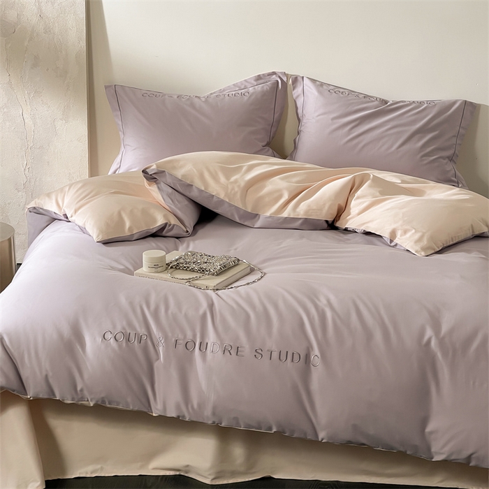 91家纺网 家纺一手货源 找家纺 荣轩家居 2024新款全棉字母一字绣古里系列四件套 古里-可芮朵