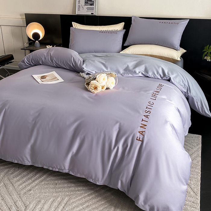 91家纺网 家纺一手货源 找家纺 澳梵家居 2024新款60s全棉刺绣四件套--罗曼克系列 罗曼克-浪漫紫