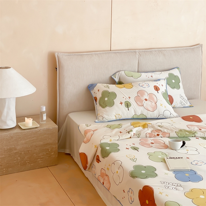 91家纺网 家纺一手货源 找家纺 头等舱 2026新款针织棉凉感氨纶A类印华大豆抗菌夏被 夏日心情