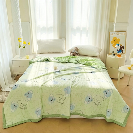 91家纺网 家纺一手货源 找家纺 （总）鑫顺欣 2025新款A类凉感冰丝豆豆印花夏被夏凉被空调被被子被芯直播