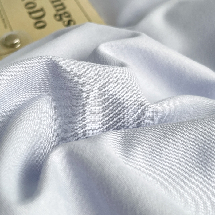 91家纺网 家纺一手货源 找家纺 思诺羽床笠 2024新款水洗棉纯色混搭四件套系列 雾蓝+姜黄