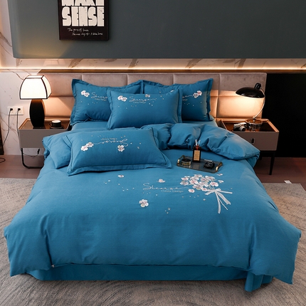 91家纺网 家纺一手货源 找家纺 （总）润淳家居 2025新款全棉磨毛刺绣四件套