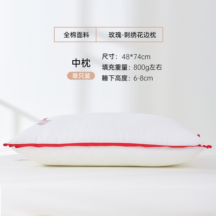 91家纺网 家纺一手货源 找家纺 （总）姝辰 2024新款A类全棉刺绣花边柔软回弹低中高成人枕芯