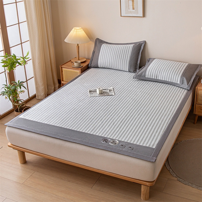 91家纺网 家纺一手货源 找家纺 （总）启程 2024新款600D数码印花凉感冰藤席系列