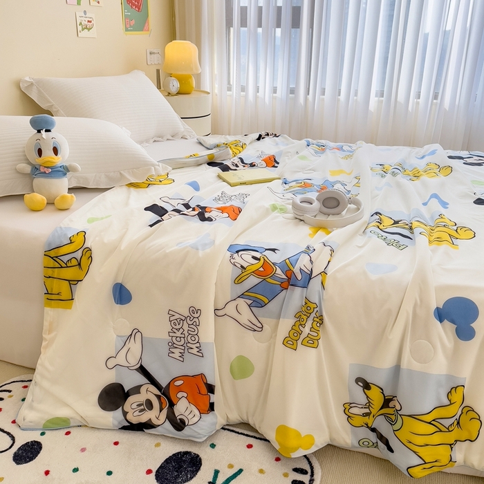 91家纺网 家纺一手货源 找家纺 米菲 2024新款A类凉感丝印花夏被夏凉被被芯 迪士尼-好朋友