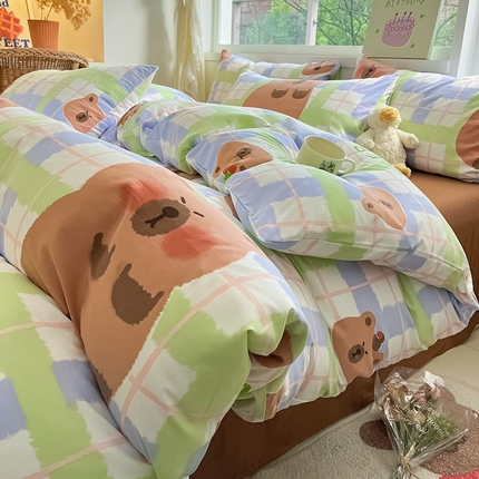 91家纺网 家纺一手货源 找家纺 （总）花伞家居 2025新款水洗棉印花四件套