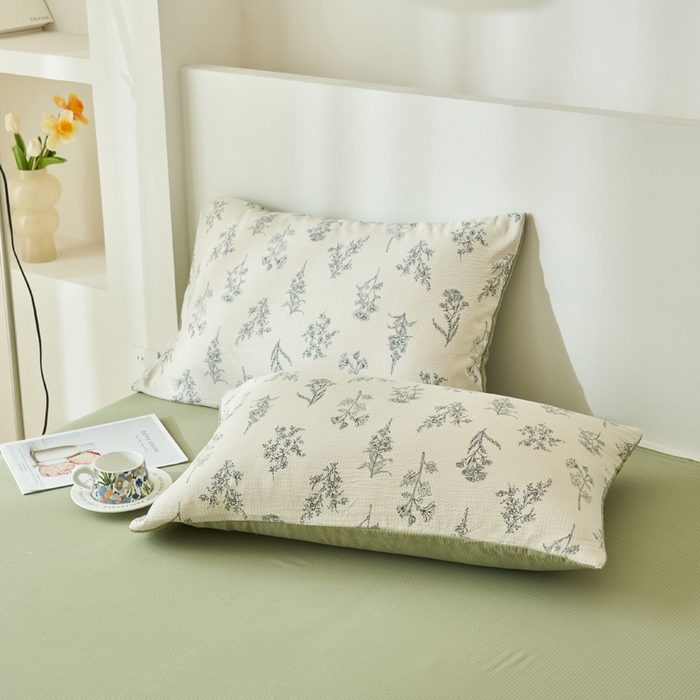 91家纺网 家纺一手货源 找家纺 畅销被业 2024新款A类泡芙棉印花夏被 清风林