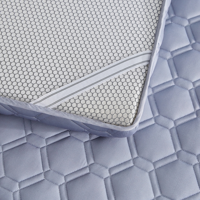 91家纺网 家纺一手货源 找家纺 时奥 2024新款A类针织棉乳胶记忆海绵床垫 元气灰