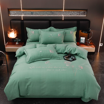 91家纺网 家纺一手货源 找家纺 （总）润淳家居 2025新款全棉磨毛刺绣四件套