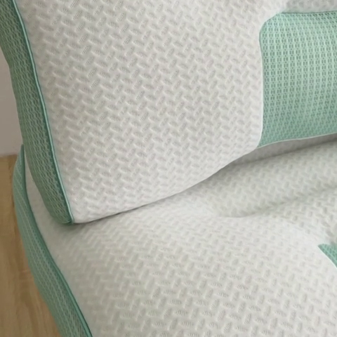91家纺网 家纺一手货源 找家纺 芯元素 2024新款4D立体牵引枕 4D立体牵引枕-绿