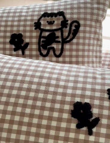 91家纺网 家纺一手货源 找家纺 （总）洋铭区（原狠狠爱） 2024新款色织水洗棉毛巾绣四件套