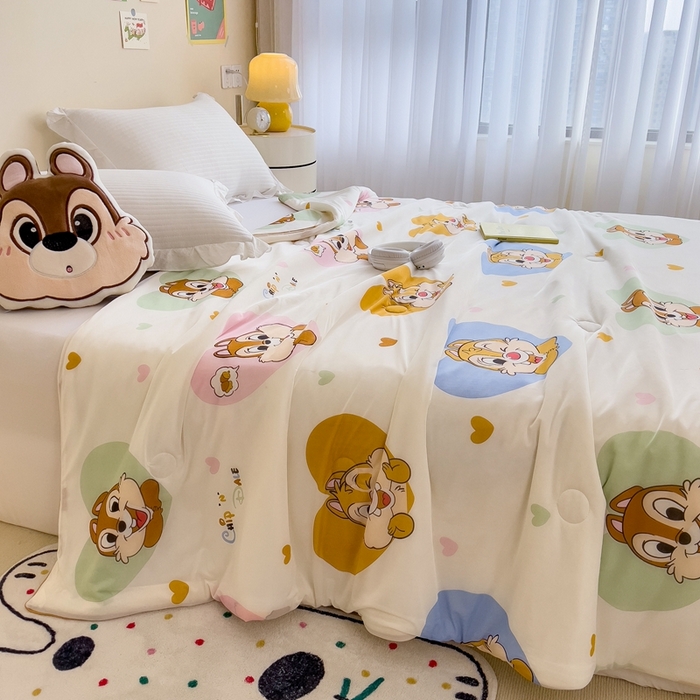 91家纺网 家纺一手货源 找家纺 米菲 2024新款A类凉感丝印花夏被夏凉被被芯 迪士尼-蒂蒂大