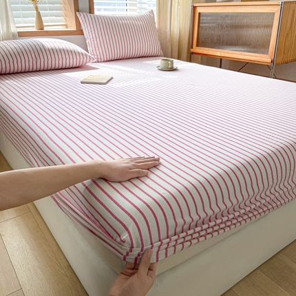 91家纺网 家纺一手货源 找家纺 （总）莱登卡奴 2024新款全棉色织水洗棉单品系列 单床笠