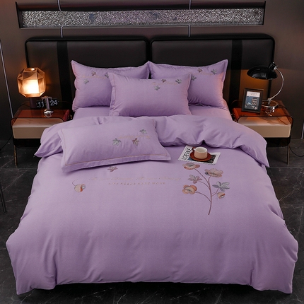 91家纺网 家纺一手货源 找家纺 （总）润淳家居 2025新款全棉磨毛刺绣四件套