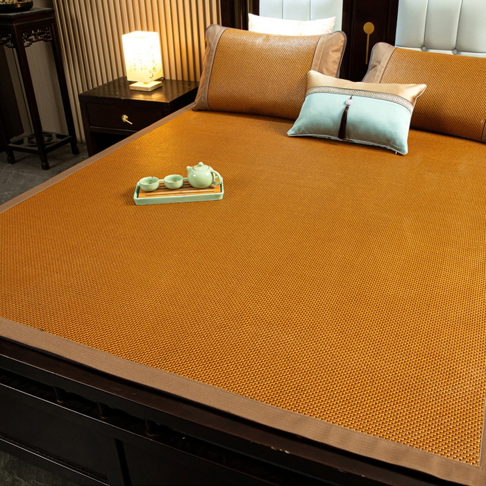 91家纺网 家纺一手货源 找家纺 （总）青雅席业 2025新款全包双面直角步步高藤席