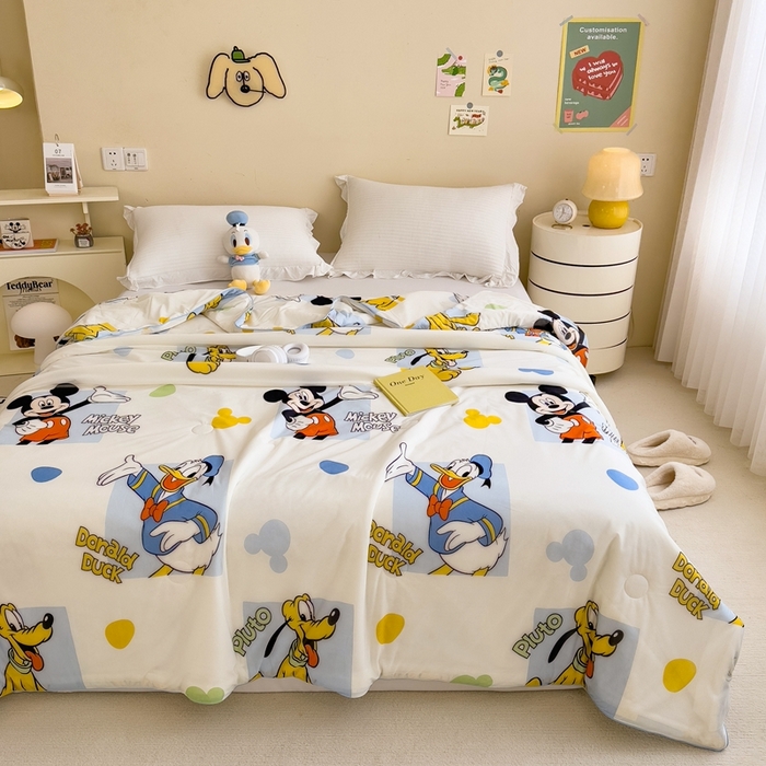 91家纺网 家纺一手货源 找家纺 米菲 2024新款A类凉感丝印花夏被夏凉被被芯 迪士尼-好朋友