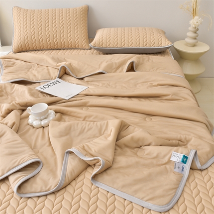 布卢姆床垫 2025新款麦穗系列A类凉感丝夏被乳胶凉席（5mm）四件套  麦穗-鹿角棕