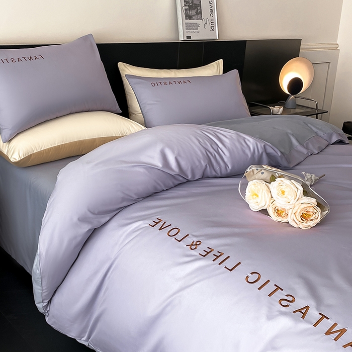 91家纺网 家纺一手货源 找家纺 澳梵家居 2024新款60s全棉刺绣四件套--罗曼克系列 罗曼克-浪漫紫