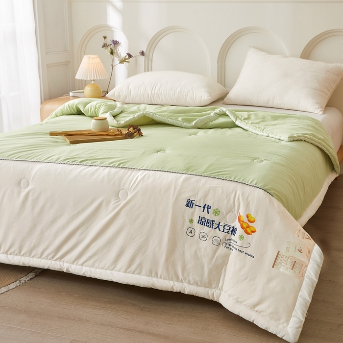 91家纺网 家纺一手货源 找家纺 （总）钰博2024新款冰丝绸凉感夏被空调被夏凉被大豆被