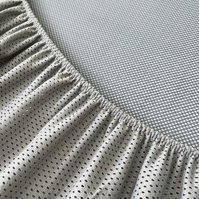 91家纺网 家纺一手货源 找家纺 慕尚 2025新款华夫格床笠凉席 华夫格灰