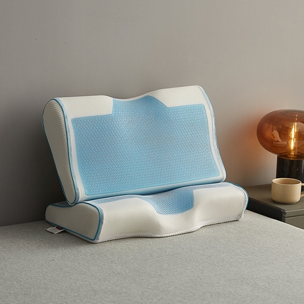 （总）鸿图枕业 2024新款柔软舒适针织棉面料蝶形枕凝胶枕枕头枕芯