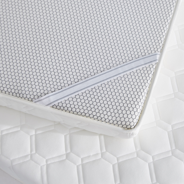 91家纺网 家纺一手货源 找家纺 时奥 2024新款A类针织棉乳胶记忆海绵床垫 元气白