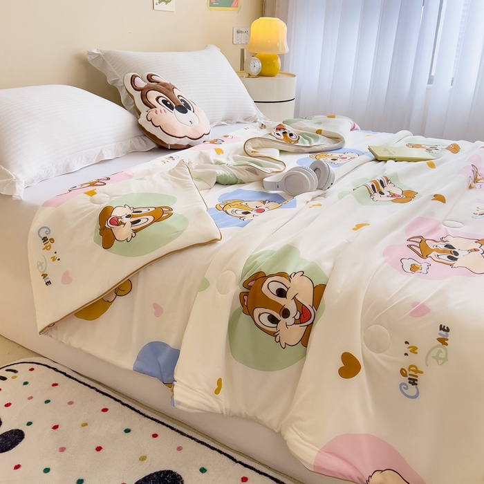 91家纺网 家纺一手货源 找家纺 米菲 2024新款A类凉感丝印花夏被夏凉被被芯 迪士尼-蒂蒂大