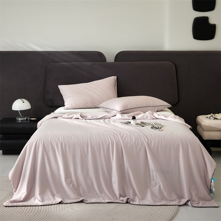 91家纺网 家纺一手货源 找家纺 头等舱 2025新款八星凉感A类提花大豆抗菌夏被 罗兰紫